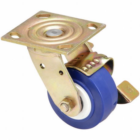 GRAINGER 400K42 Standard Plate Caster, 4 Inch Dia, 5 5/8 Inch Height | CQ6YED