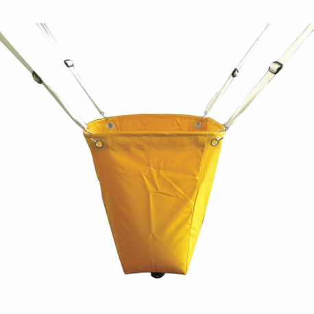 GRAINGER 42X297 Roof Leak Diverter, 1 1/2 ft X 1 1/2 Ft, Pvc Laminated Polyester, Yellow | CQ2HWR