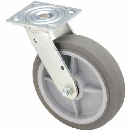 GRAINGER 435X90 Standard Plate Caster, 6 Inch Dia, 7 1/2 Inch Height, Swivel | CQ6YLZ