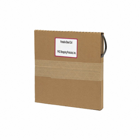 GRAINGER 43VN02 Steel Strapping, 5/8 Inch Size, 20mL, 200 ft L, 0.02 Inch Strapping Thick | CQ7DCT