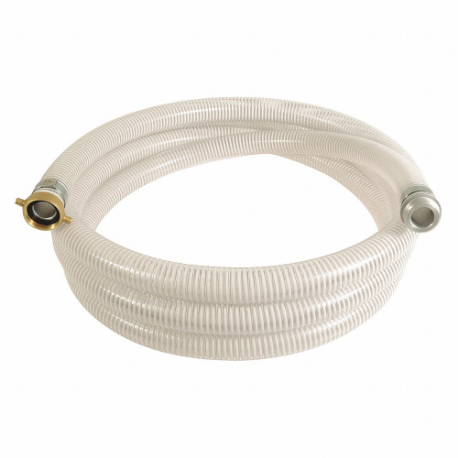 GRAINGER 45DU41 Water Suction and Discharge Hose, 1 Inch Heightose Inside Dia, 90 PSI, Clear/White | CQ7YBC