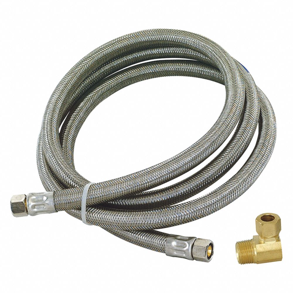 GRAINGER 48365 Water Connector kit, 3/8 x 3/8 Inch Hose, Brass | CE9BWV 499A69