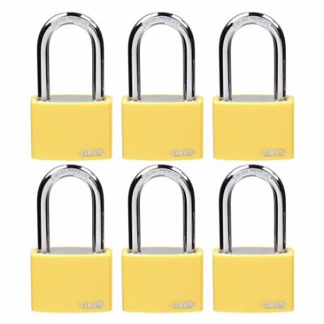 GRAINGER 48JR45 Lockout Padlock, Keyed Alike, Aluminum, Compact Body Body Size, Hardened Steel | CQ2KFC