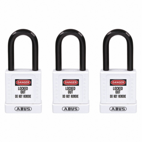 GRAINGER 48JR77 Lockout Padlock, Keyed Alike, Aluminum, Compact Body Body Size, Hardened Steel | CQ2KFK