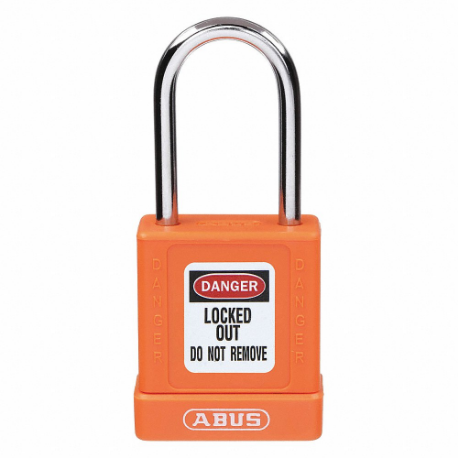 GRAINGER 48JR87 Lockout Padlock, Keyed Different, Aluminum, Compact Body Body Size, Hardened Steel | CQ2KHH