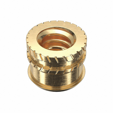 GRAINGER 4KXZ3 Heat-Set Insert, #4-40 Thread Size, 9/64 Inch Overall Length, 0.172 Inch Dia, Brass | CQ2AAV