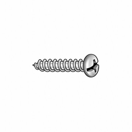 GRAINGER 4XLX7 Sheet Metal Screw, #10 Size, 3/8 Inch Length, Steel, Zinc Plated, Pan | CQ4MJE