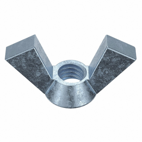 Wing Nut, 5/16 In - 18 Thread Size, Zn Plated, Steel, Coarse, Right Hand