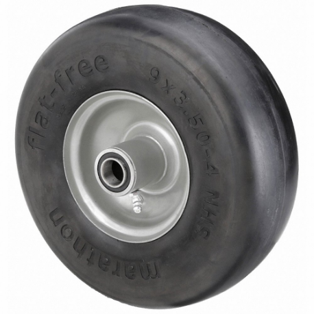 GRAINGER 53CM56 Flat-Free Polyurethane Foam Wheel, 9 3/8 Inch Wheel Dia, 1 1/2 Inch Wheel Width, 225 lb | CQ3RCZ