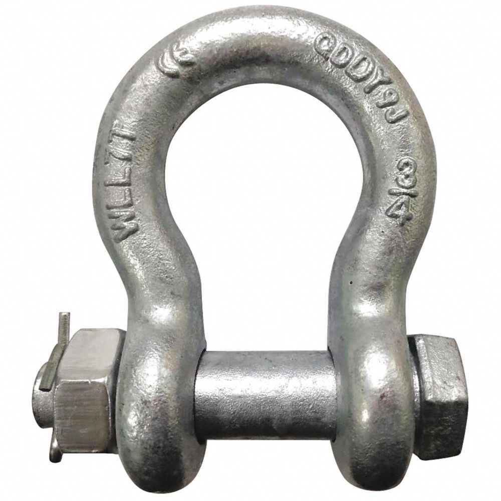 GRAINGER 55AY32 Anchor Shackle, 1/2 Inch Size, Alloy Steel, Alloy Steel Pin Material | CF2TLB