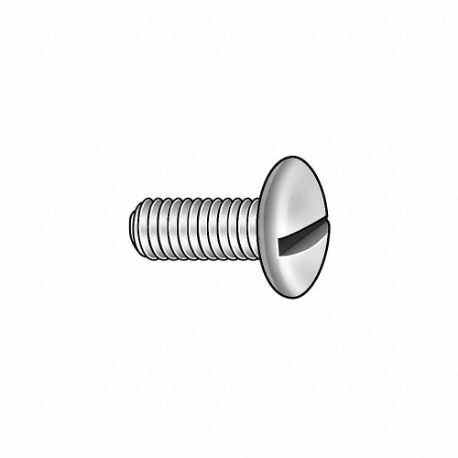 GRAINGER 584438-PR Machine Screw, #10-32 Thread Size, 1 1/4 Inch Size Length, Steel, Zinc Plated, Truss | CQ6XRD 2EU29