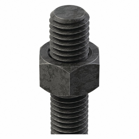Fully Threaded Stud, 1 1/8 In - 8 Thread Size, Gr. B7, Blk Oxide, 125000 psi TS, 1000 Deg.F Max. Temp.