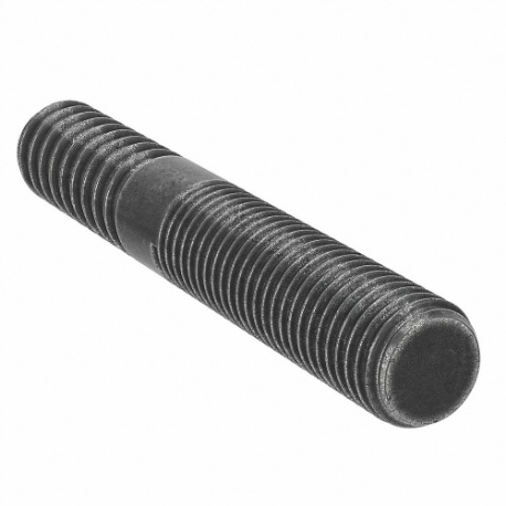 Threaded Stud, 7/16 In - 14x7/16 In - 14 Thread Size, Steel, 2 In Lg., Gr. 5, Blk Oxide