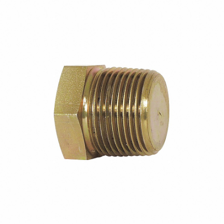 GRAINGER 5RLE7 Hex Head Plug, Carbon Steel, 3/8 Inch Fitting Pipe Size, Male Npt, 3/4 Inch Length, 10 PK | CQ7KAA