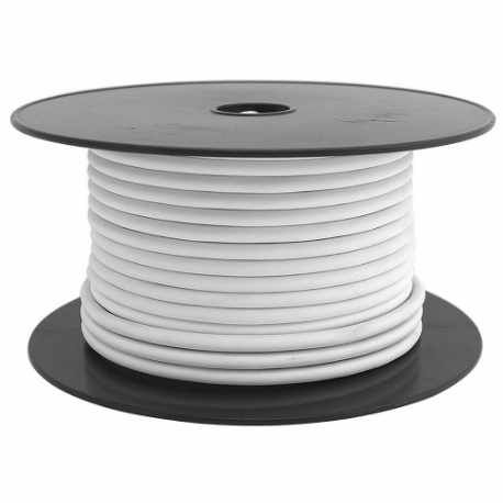 GRAINGER 5ZLN2 Primary Automotive Wire, 14 Awg Wire Size, Pvc, Stranded, 100 ft Length, White | CP7PDU