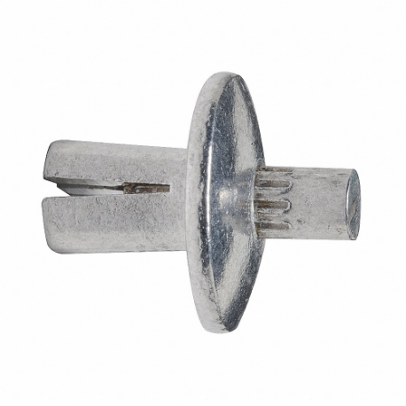 Rivet, Brazier, Alu, 9/32 In Lg., 3/16 In Rivet Dia., Plain