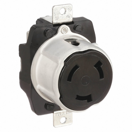 GRAINGER 6369CR Locking Receptacle, Non-NEMA, 50 A, 125/250V AC, 3 Poles | CQ2ZVQ 49YX49