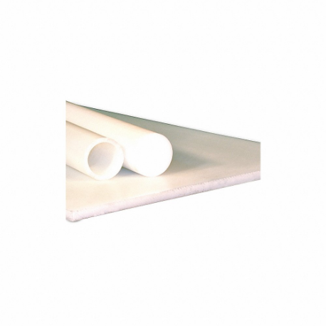 GRAINGER 63939104 Tube Stock, 1 1/2 Inch Inside Dia, 2 1/2 Inch Outside Dia, 5 ft Plastic Length, White | CQ7RXW 482T19