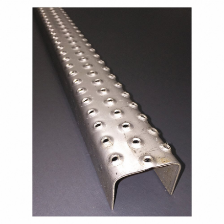 GRAINGER 63S3L16-48.75 Anti-Slip Ladder Rung, Perforated, Stainless Steel, 48 Inch Overall Length, 16 Gauge | CP9XVG 45NN33