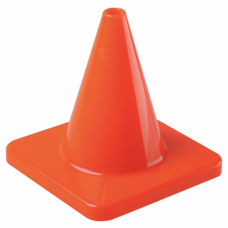 GRAINGER 6FGY6 Traffic Cone, Not Approved for Roadway Use, Non-Reflective, 4 Inch Cone Height, Orange | CQ7QZJ