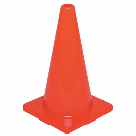 GRAINGER 6FGZ7 Traffic Cone, Day or Low Speed Roadway 40 MPH or Less, Non-Reflective, 18 Inch Cone Height | CQ7QXW