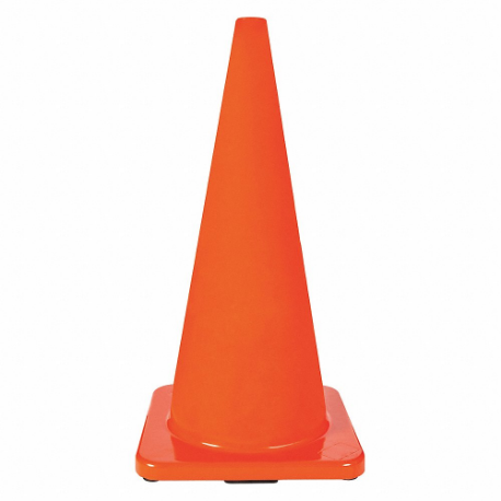 GRAINGER 6TVF1 Traffic Cone, Day or Low Speed Roadway 40 MPH or Less, Non-Reflective, 28 Inch Cone Height | CQ7QYA