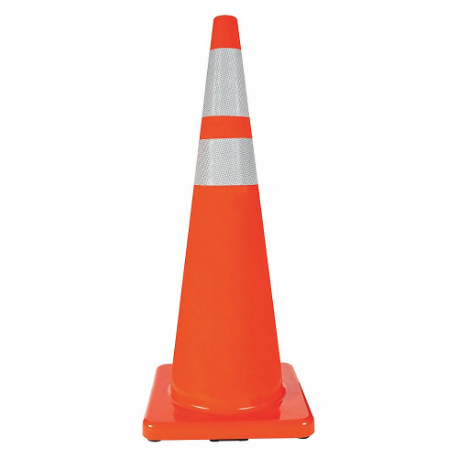GRAINGER 6FHA2 Traffic Cone, High Speed Roadway 45 MPH or Higher, Reflective, 36 Inch Cone Height | CQ7QZA
