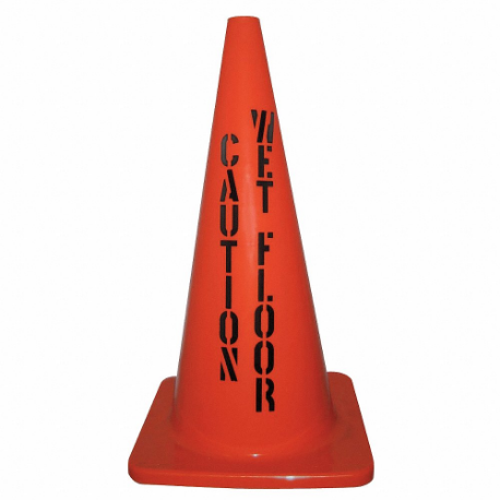 GRAINGER 6FHC8 Traffic Cone, Non-Reflective, 18 Inch Cone Height, Orange, Non-Reflective, Std Cone, PVC | CQ7QZE
