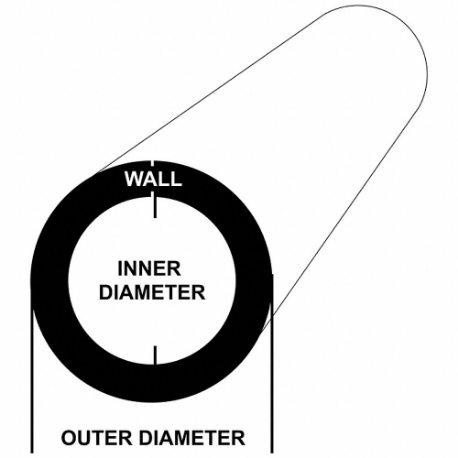 GRAINGER 21358_12_0 4130 Alloy Steel Round Tube, 12 Inch Overall Length, 0.028 Inch Wall Thick | CP7DQX 799DU8