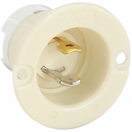 GRAINGER 7466N Midget Locking Flanged Inlet, ML1-15P, 15 A, 125V AC, 2 Poles | CQ2FXW 49YX70