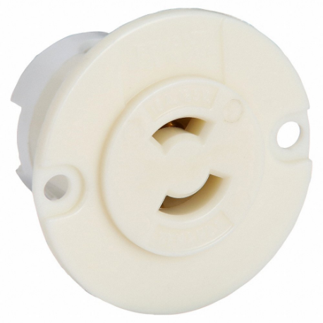 GRAINGER 7468N Midget Locking Flanged Receptacle, ML1-15R, 15 A, 125V AC, Black, 2 Poles | CQ2FZF 49YX71