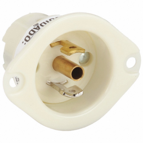 GRAINGER 7595MB Midget Locking Flanged Inlet, ML2-15P, 15 A, 125V AC, 2 Poles | CQ2FXX 49YX76