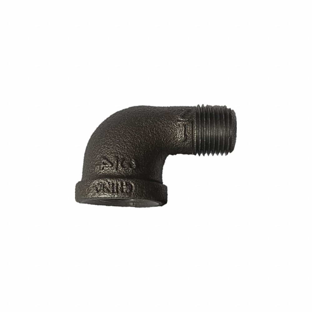 GRAINGER 783Y44 90 Deg. Street Elbow, Malleable Iron, 3/4 Inch X 1/2 Inch Fitting Pipe Size | CQ7JUR