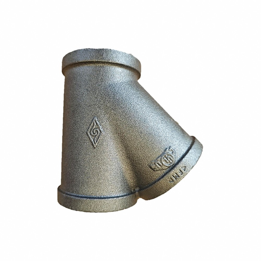 GRAINGER 783Y82 Wye, Malleable Iron, 2 Inch X 2 Inch X 2 Inch Fitting Pipe Size | CQ7KJH