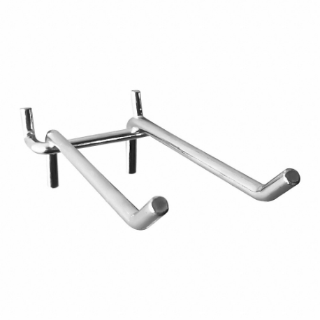 GRAINGER 787CX9 Double Straight Hook, 5 Inch Size, 1/4 Inch Peg Hole | CQ4EZJ