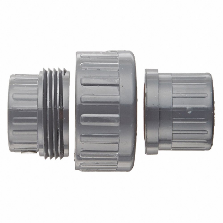 GRAINGER 858-005C Threaded CPVC Union, 1/2 Inch x 1/2 Inch Size Fitting Pipe Size, FPT x FPT | CP9BMA 55FJ44