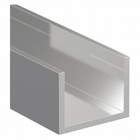 GRAINGER 23918_48_0 Aluminum U-Channel 6063, 4 Ft Overall Length, T52 | CP7NXG 795M97