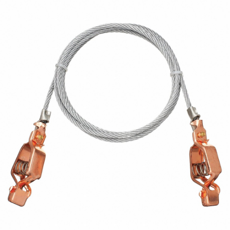 GRAINGER 9RRD0 Bonding and Grounding Wire, Bonding and Grounding Wire, Alligator Clips, 5 ft | CP7RUN