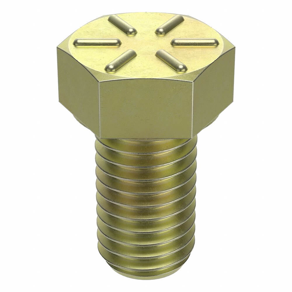 GRAINGER N04104.050.0100 Hex Head Cap Screw 1/2-13X1 Steel Grade 8 Yellow Zinc, 25PK | AH8HKG 38TN26