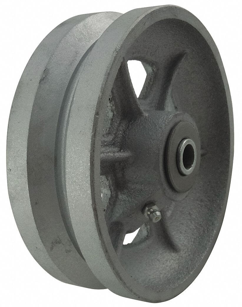 GRAINGER 400K37 V Groove Track Wheel, 6 Inch Wheel Dia., 1000 Lbs. Load Rating | CH6JQU