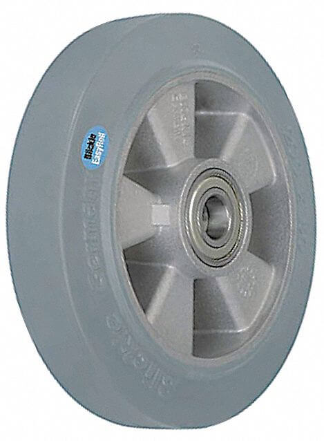 GRAINGER ALEV 150/20K-SG-BB0.5 Aluminium Core Wheel, Nonmarking Rubber Tread, 5 7/8 Inch Wheel Dia. | CH6NHV 487G14