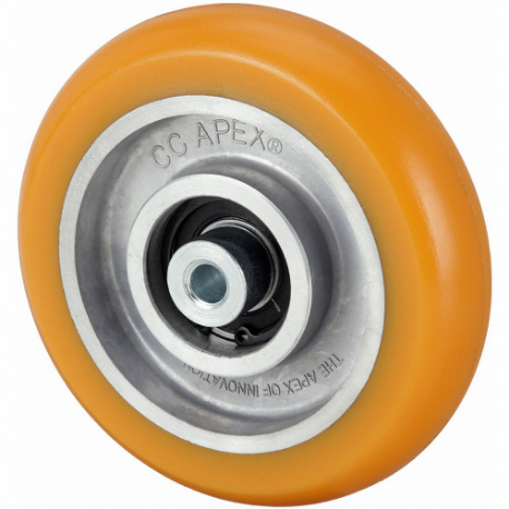 GRAINGER CDP-G-82 Polyurethane Tread On Iron Core Wheel, 4 Inch Wheel Dia, 1 1/4 Inch Wheel Width, Orange | CQ3VLH 45XC22