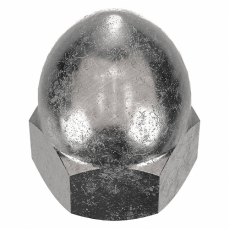 GRAINGER CPB023 Cap Nut, 1/4 Inch-20 Thread, Plain, 18-8, Stainless Steel, 0.594 Inch Height | CP8JWG 6RA46