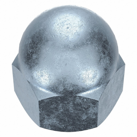 GRAINGER CPB083 Cap Nut, #8-32 Thread, Zinc Plated, Not Graded, 0.344 Inch Height, 5/16 Inch Hex Width | CP8JVF 6NU99