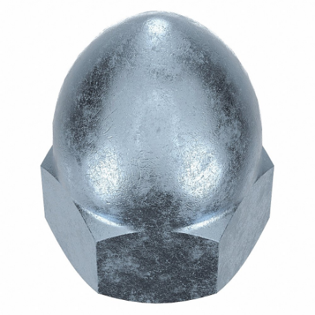 GRAINGER CPB129 Cap Nut, High Crown, #10-24 Thread, Zinc Plated, Not Graded, 0.516 Inch Height, 10 Pack | CP8KAR 6XEJ6