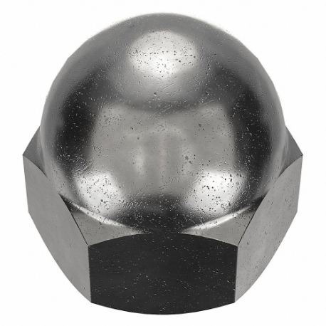 Cap Nut, 5/16 In - 18 Thread Size, 17/32 In Overall Ht., 1/2 In Hex Wd., 70000 psi TS