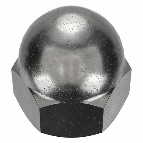 Cap Nut, 3/4 In - 10 Thread Size, 1.156 In Overall Ht., 1 1/16 In Hex Wd., Coarse, 70000 psi TS