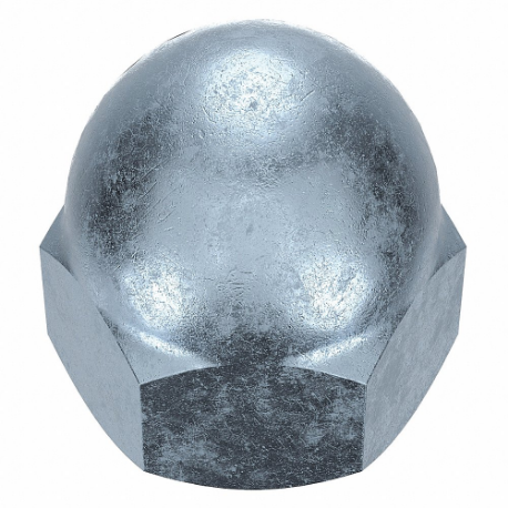 Cap Nut, 3/4 In - 16 Thread Size, 1.156 In Overall Ht., 1 1/16 In Hex Wd., Not Gr., Fine, 70000 psi TS