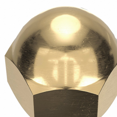 GRAINGER CPB221 Cap Nut, Extra Low Crown, #10-32 Thread, Plain, Not Graded, Brass, 0.344 Inch Height | CP8JZH 6UUW7