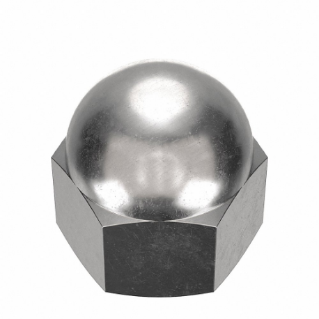 GRAINGER CPB277 Cap Nut, 3/4 Inch-16 Thread, Plain, 316L, Stainless Steel, 1.156 Inch Height | CP8JWZ 38C937